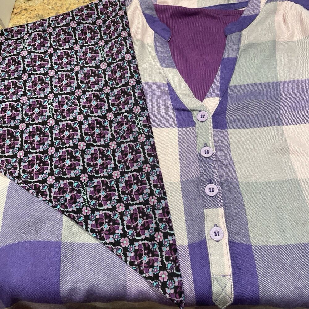Vera Bradley 3 Piece Small Mauve Shades Scarf, Tunic & Ribbed T-shirt All NWT